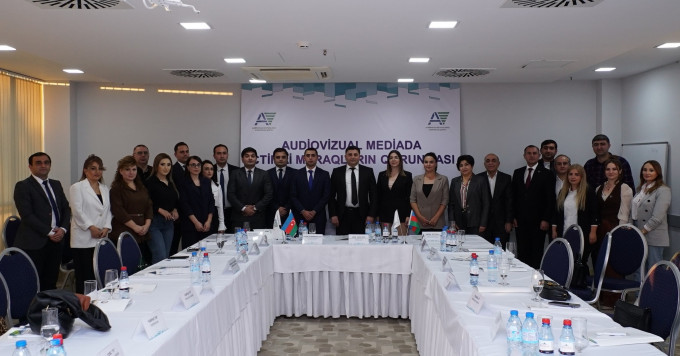 A roundtable on "Protection of public interests in audiovisual media" was held in Mingachevir