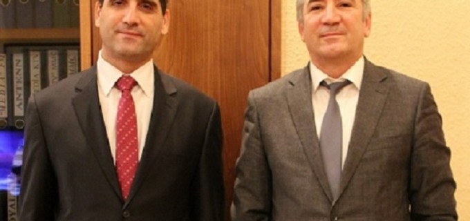 Состоялась встреча Председателя НСТР Нуширавана Магеррамова с послом Турции в Азербайджане Эркен Озораллом.