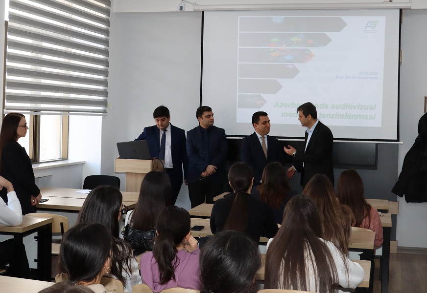 Audiovizual Şura tərəfindən BDU-nun Jurnalistika fakültəsinin tələbələri üçün növbəti seminar təşkil olunmuşdur.
