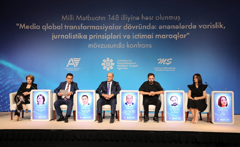 Milli Mətbuatımızın 148 illiyinə həsr olunmuş "Media qlobal transformasiyalar dövründə: ənənələrdə varislik, jurnalistika prinsipləri və ictimai maraqlar" mövzusunda konfrans keçirilmişdir.